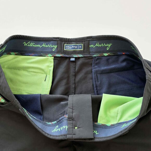 William Murray Mens Black Flat Front Plaid Shorts Size 38 Outdoor Golf - Picture 12 of 12